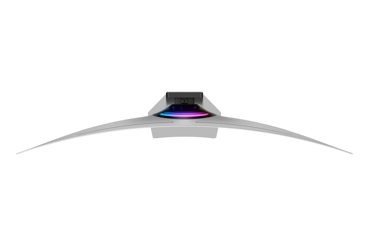 Samsung - 49" Odyssey OLED G9 Curved Dual-QHD 240Hz FreeSync Prem Pro and G-Sync Compatible Smart Glare Free Gaming Monitor - Silver