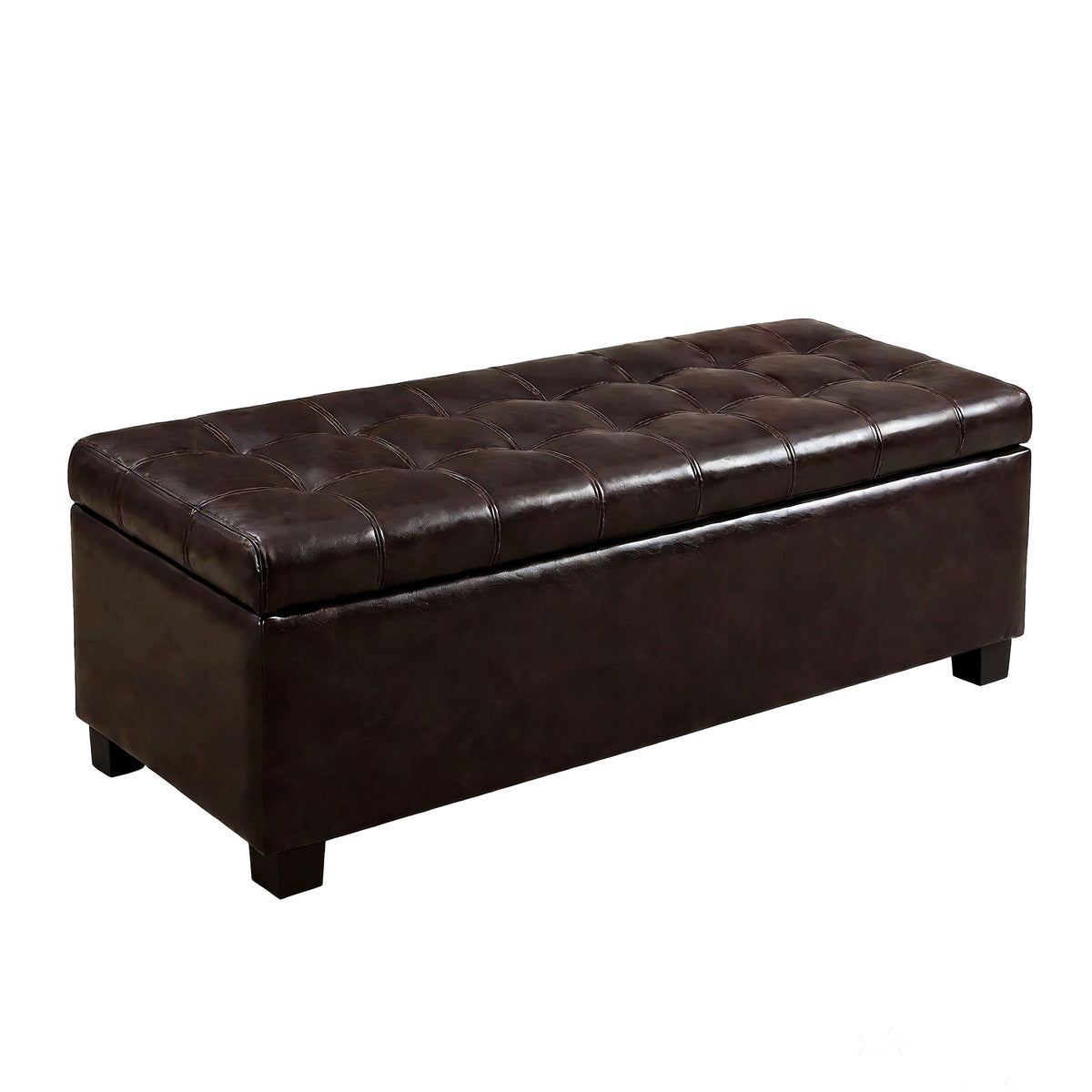 Elegante banco otomano tapizado con almacenaje