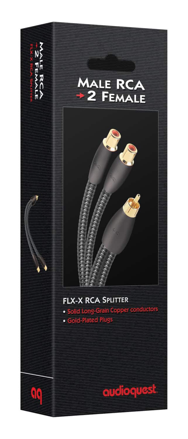 AudioQuest - FLX-X M22F RCA Splitter - 1 x Male RCA > 2 x Female RCA - Black