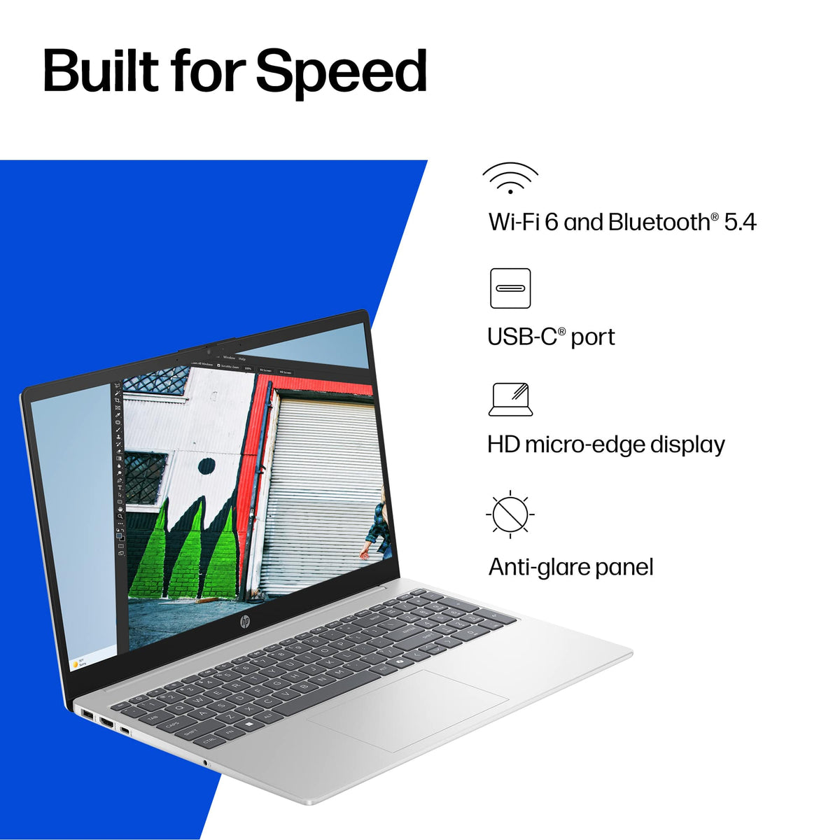 HP - 15.6" Laptop - Intel N100 Processor - 4GB Memory - 128GB Storage - Natural Silver