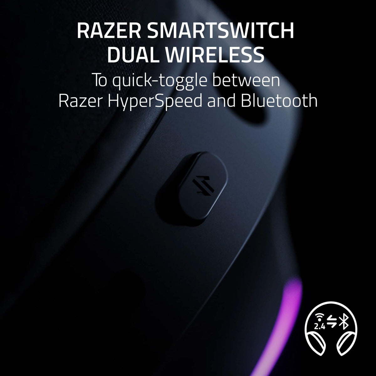 Razer - Barracuda X Chroma Bluetooth Wireless Over-the-Ear Gaming Headset for PC, Mac, Playstation, Switch, Steam Deck, Mobile - Black