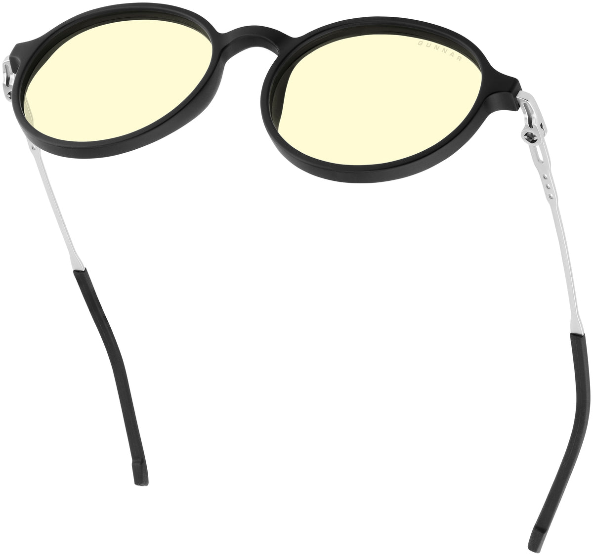 GUNNAR - Loop Computer Glasses with Blue Light Reduction, Amber Sun-Shift Lenses - Onyx Mercury