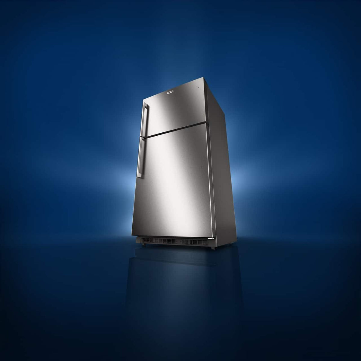Maytag - 33 in. Wide 21 cu. ft. Top-Freezer Refrigerator with Factory-Installed Ice Maker - Fingerprint-Resistant Stainless Finish