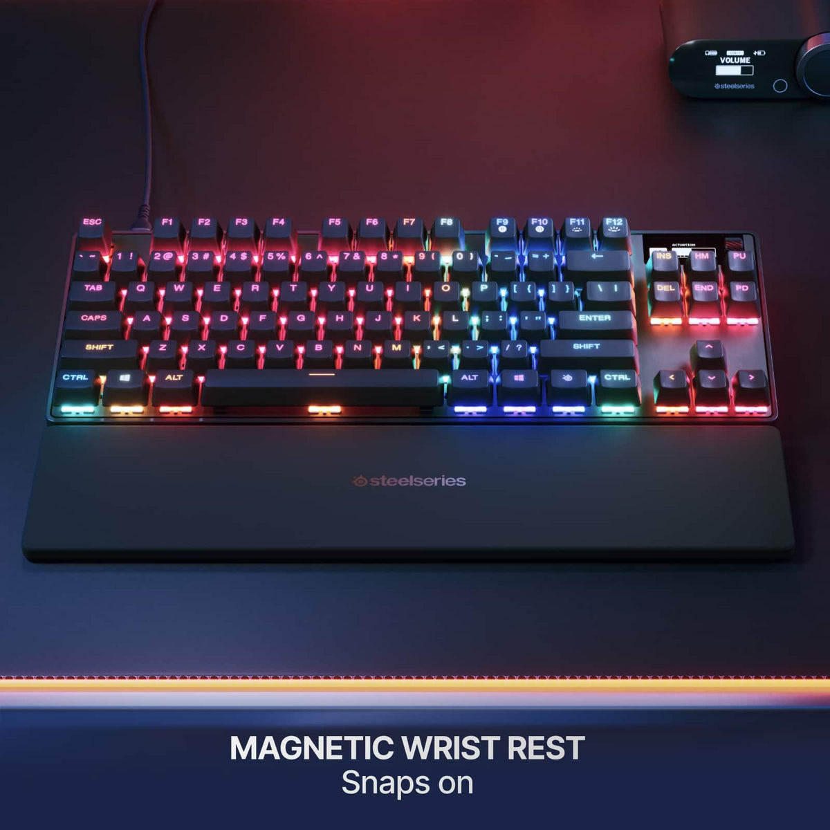 SteelSeries - Apex Pro TKL Gen 3 Wired Magnetic Hall-Effect OmniPoint Adjustable Gaming Keyboard with Rapid Tap - Black