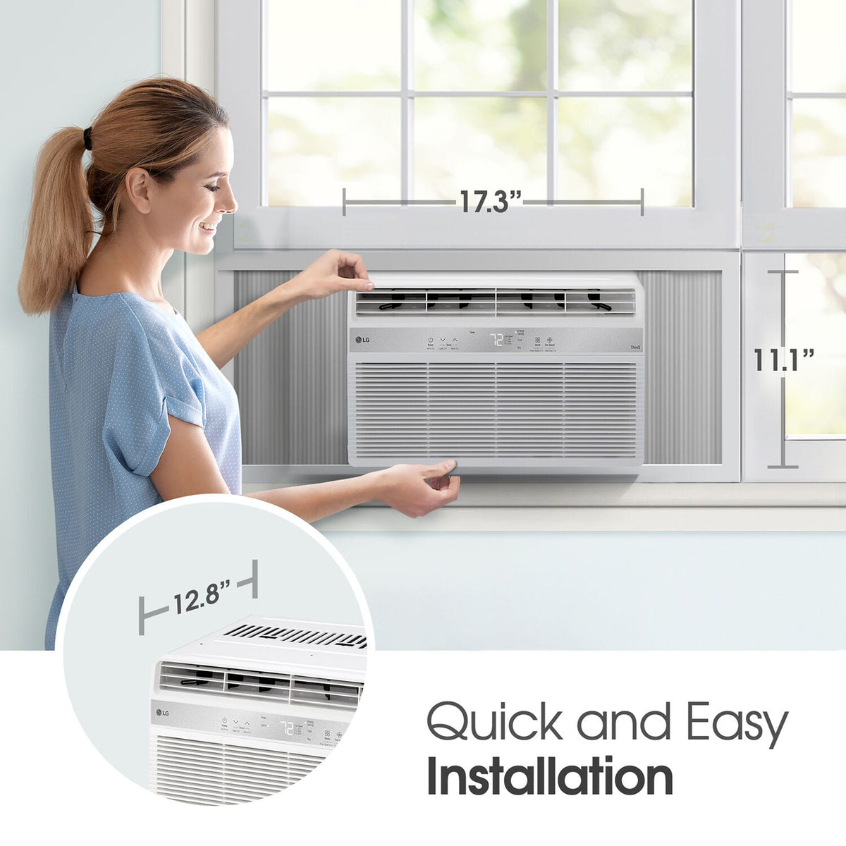 LG - 250 Sq. Ft. 6,000 BTU Window Air Conditioner - White