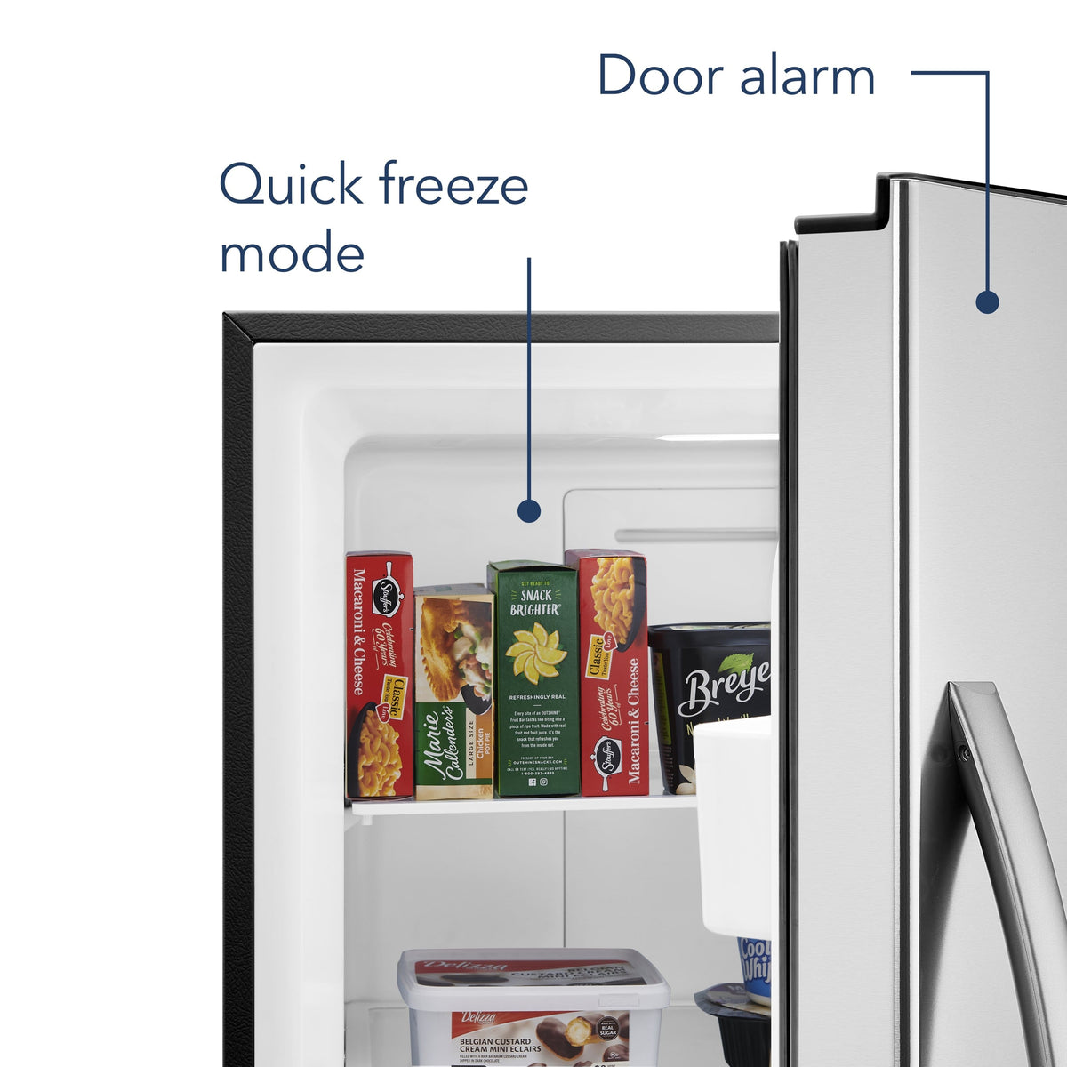 Insignia™ - 17 Cu. Ft. Garage Ready Convertible Upright Freezer with ENERGY STAR Certification - Stainless Steel