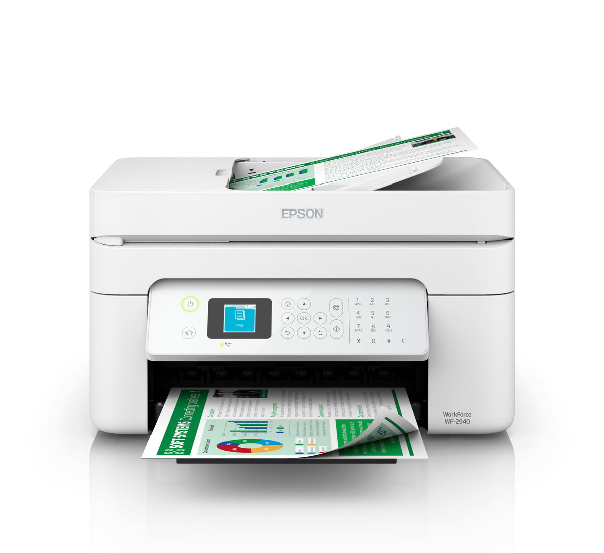 Epson - WorkForce WF-2940 Wireless All-in-One Inkjet Printer - White