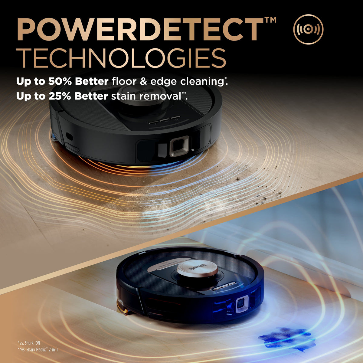 Shark - Robot Vacuum & Mop PowerDetect NeverTouch Pro, Combo, Self-Emptying & Self-Refilling with Self-Clean Pad Wash & Dry - Black