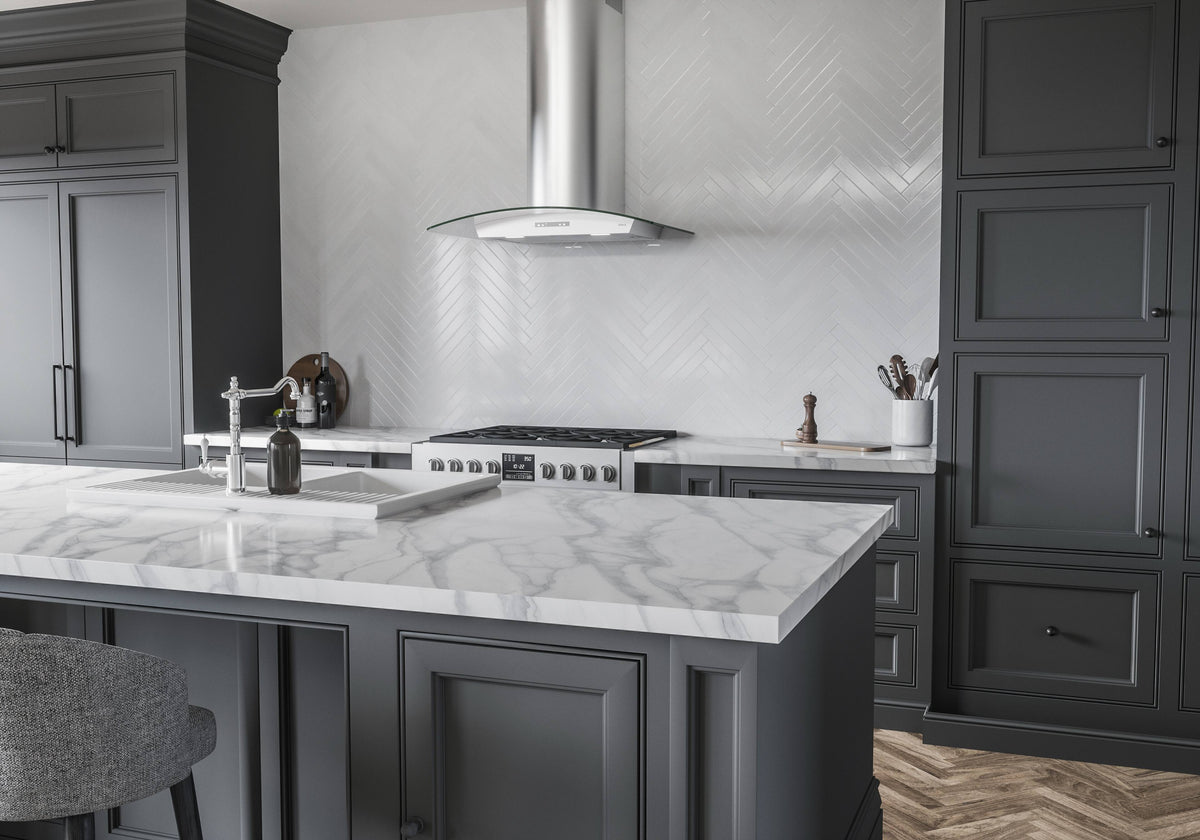 Zephyr - 36 inches - Convertible - Wall Range Hood - Stainless Steel