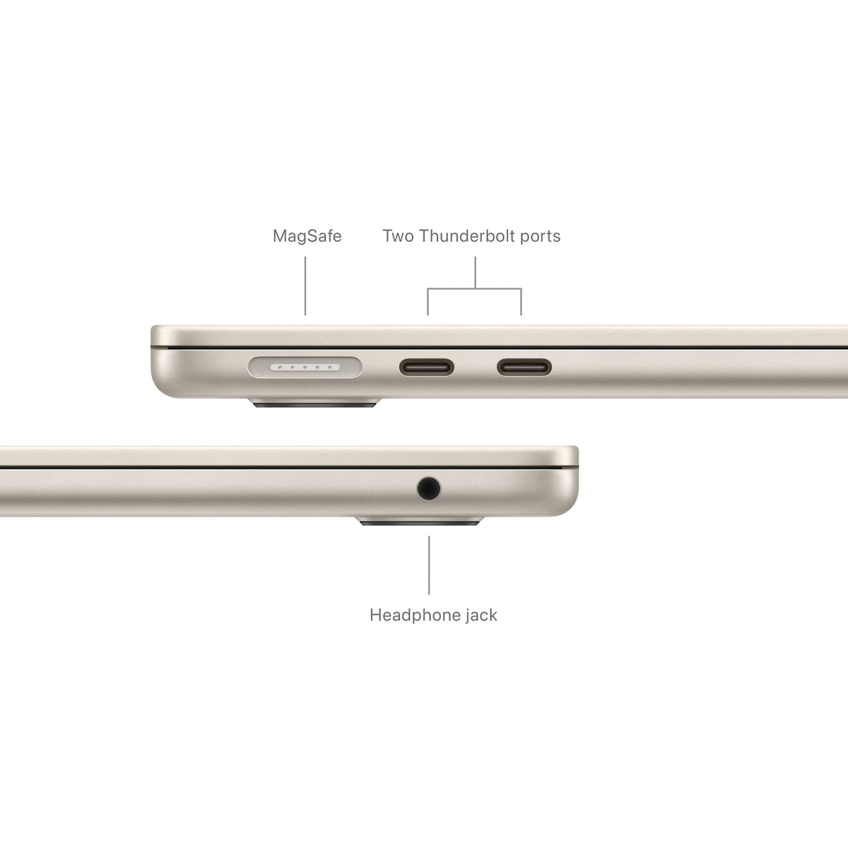 Apple - Refurbished MacBook Air 13-inch Apple M3 chip Built for Apple Intelligence - 24GB Memory - 512GB SSD - Starlight