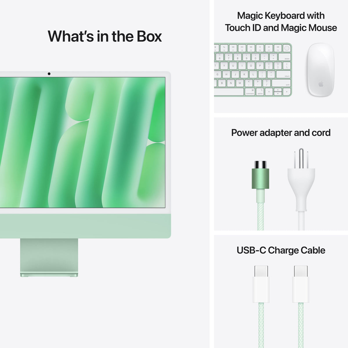 Apple - iMac 24-inch All-in-One - M4 chip - Built for Apple Intelligence - 10 Core CPU - 10 Core GPU - 16GB Memory - 512GB SSD - Green