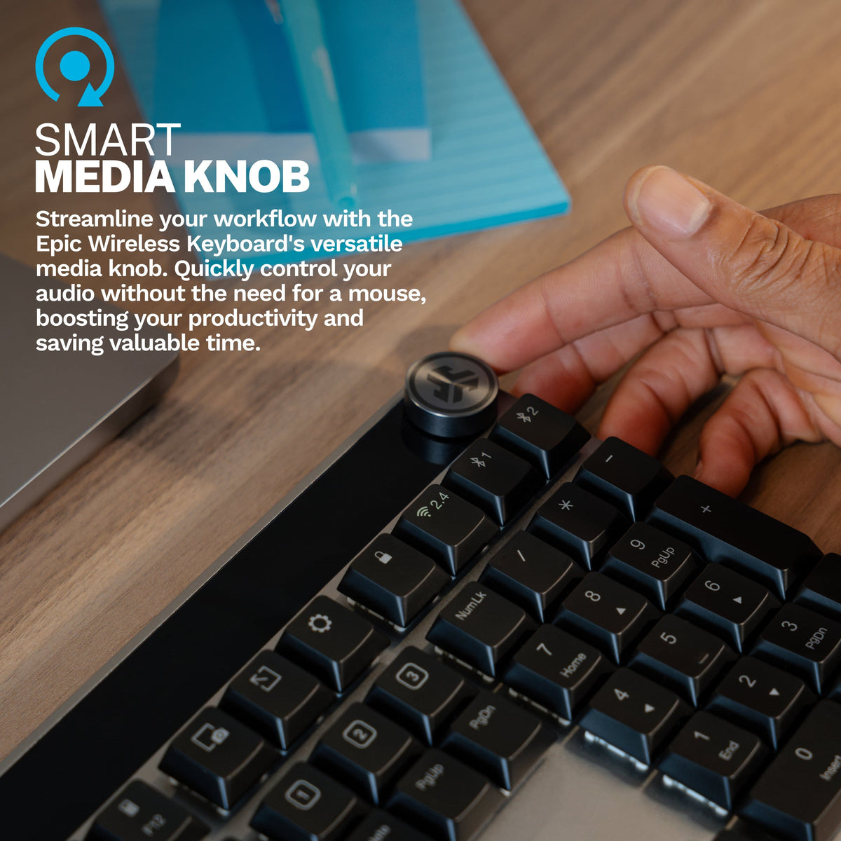 JLab - Epic Mechanical Advanced Multi-device Wireless Keyboard - Black