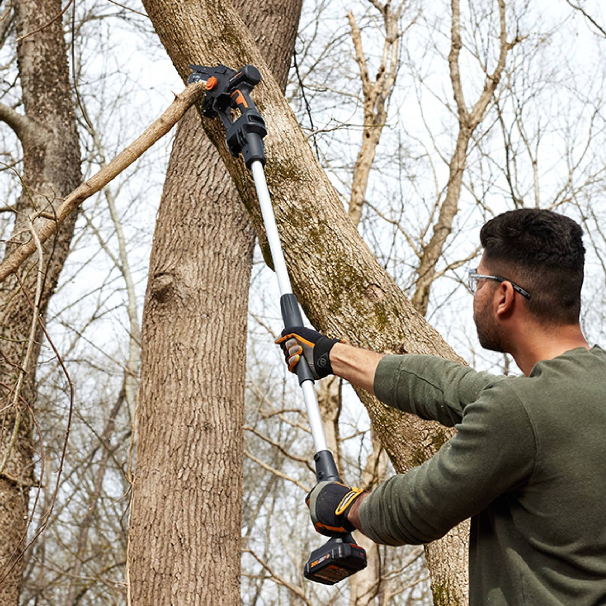 WORX - Nitro WG325.1 20V Brushless 5" Pruning Saw with Extension Pole - Black