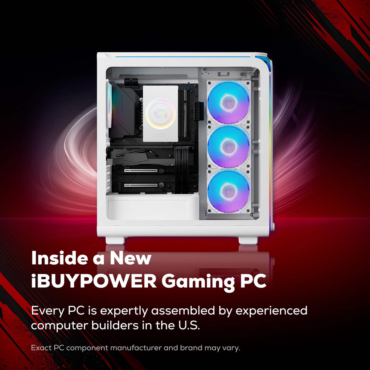 iBUYPOWER - Element Gaming Desktop PC-AMD Ryzen 5 8400F 2024 AMD Radeon RX 6500XT 4GB 16GB DDR5 RGB 1TB NVMe SSD Storage - White