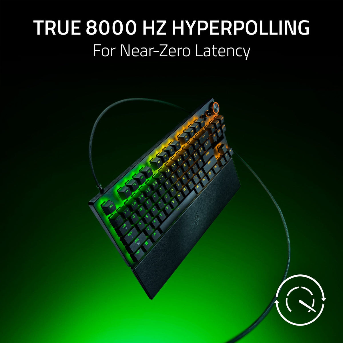 Razer - Huntsman V3 Pro TKL 8KHz Wired Analog Optical Linear Switch Gaming Keyboard with Snap Tap - Black