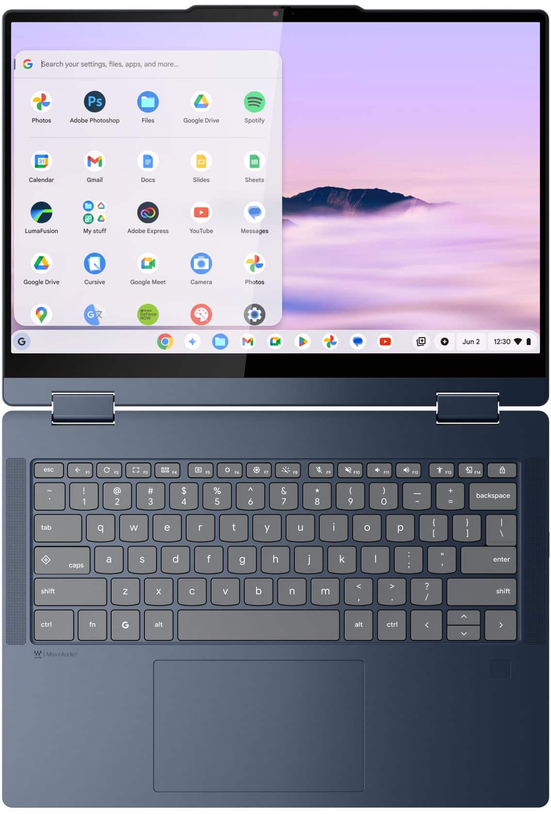 Lenovo - Chromebook Plus 2-in-1 14" Full HD Touchscreen Laptop - Intel Core 3 Processor N355 2025 - 8GB Memory - 128GB UFS - Cosmic Blue