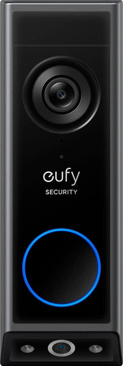 eufy - Smart Wi-Fi E340 2K Wired and Battery Operated Video Doorbell with Dual Cameras - Black