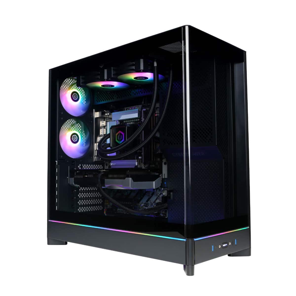 CyberPowerPC - Gaming Desktop - Intel Core Ultra 7 265F - NVIDIA GeForce RTX 5070 12GB - 16GB DDR5 - 1TB PCIe 4.0 SSD Storage - Black