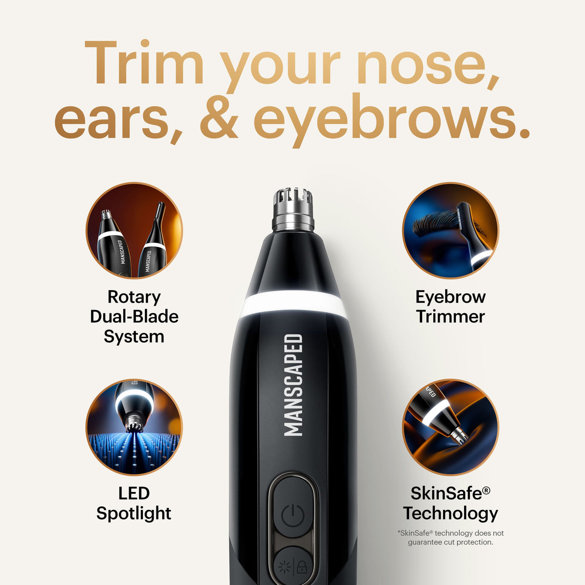 Manscaped - Weed Whacker 3.0 Pro Ear, Nose & Eyebrow Trimmer - Black