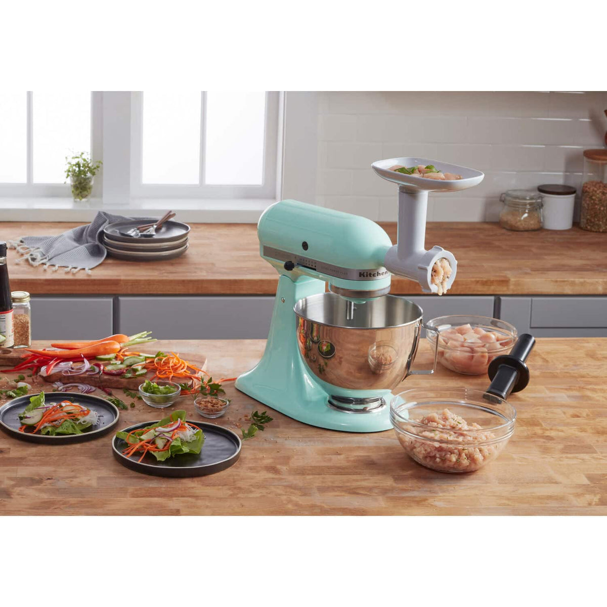 KitchenAid - Food Grinder Attachment for Stand Mixer - White