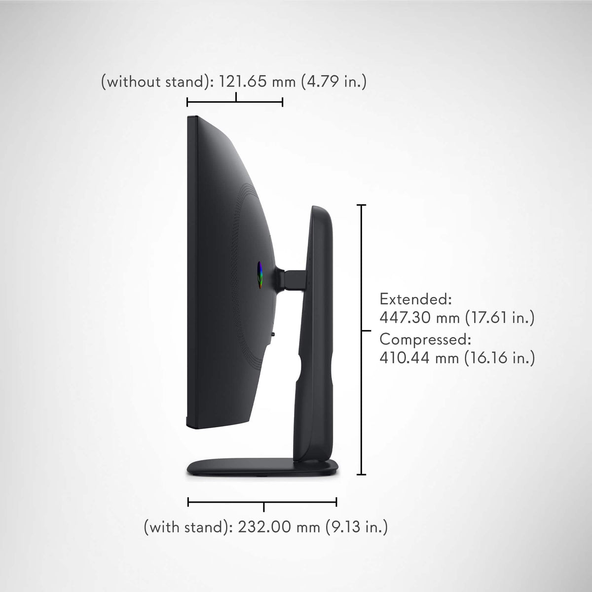 Alienware - 32" QHD 240Hz 1ms FreeSync Premium Curved Gaming Monitor with HDR (HDMI, DisplayPort) - Black