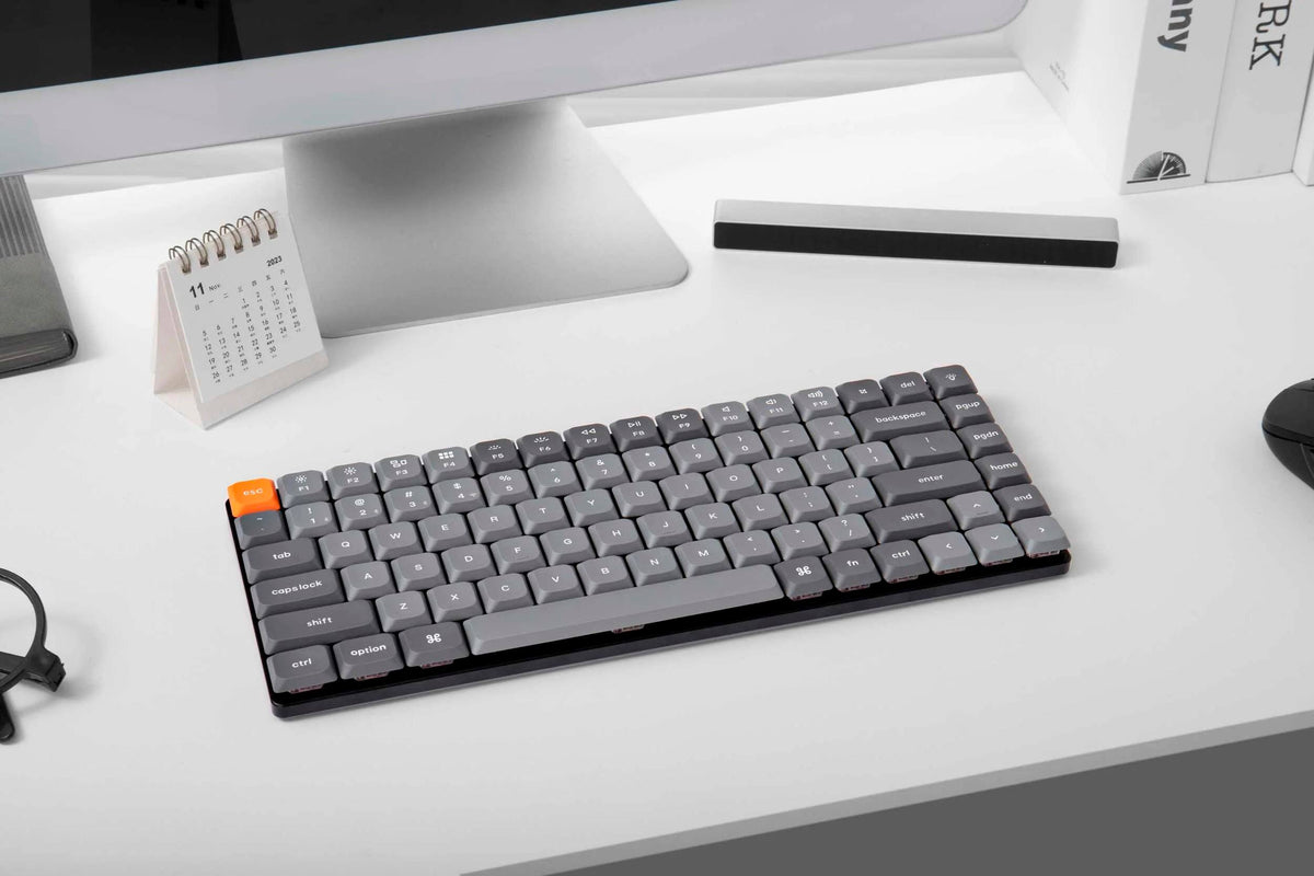 Keychron - K3 Max 75% Custom Wireless RGB Mechanical Keyboard with Programmable QMK/VIA Hot-Swappable Red Switch - Black