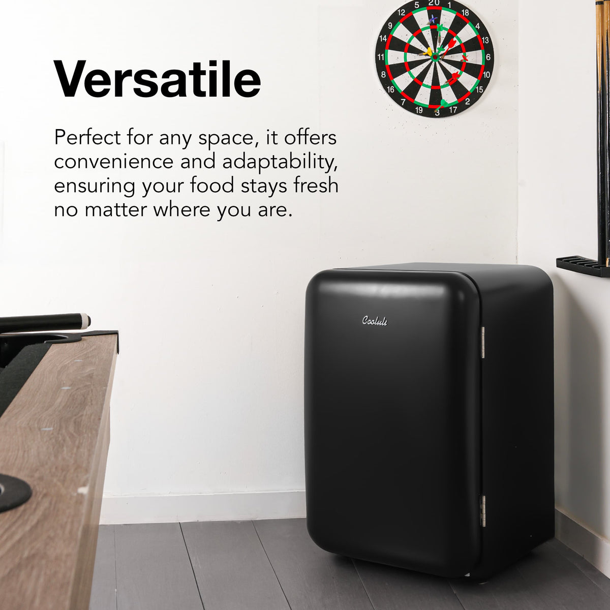 Cooluli - Curve 3.8 cuft Freestanding Compressor Fridge - Black