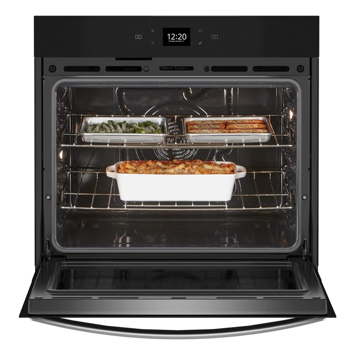 Whirlpool - 30" Built-In Single Electric Convection Wall Oven with Air Fry When Connected - Stainless Steel