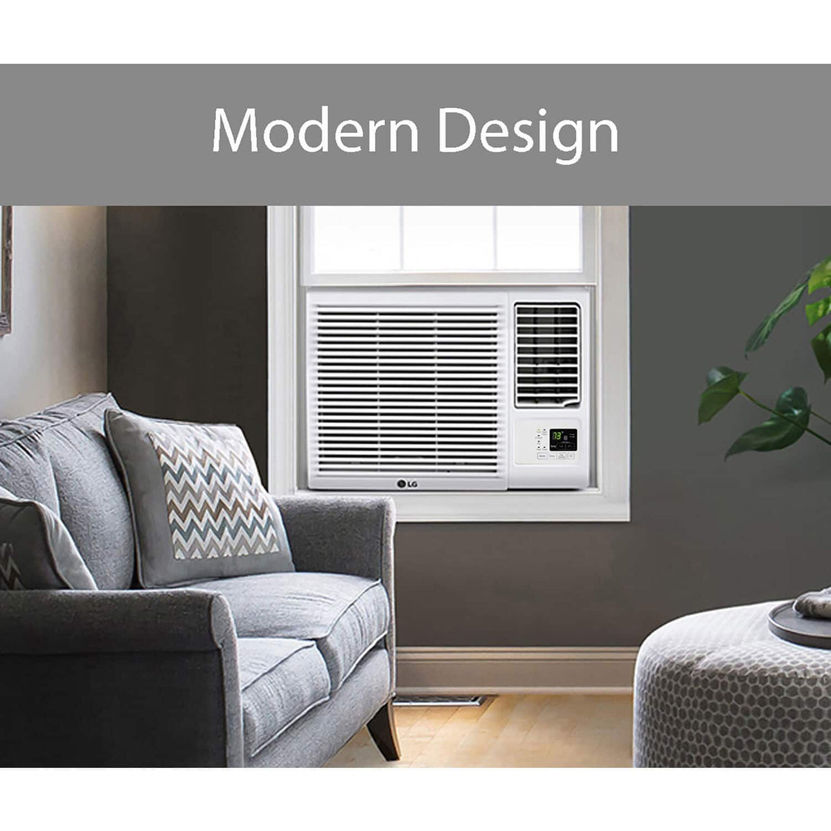 LG - 1,440 Sq.Ft. 23,000 BTU 230V Window Air Conditioner with Supplemental Heat Function - White