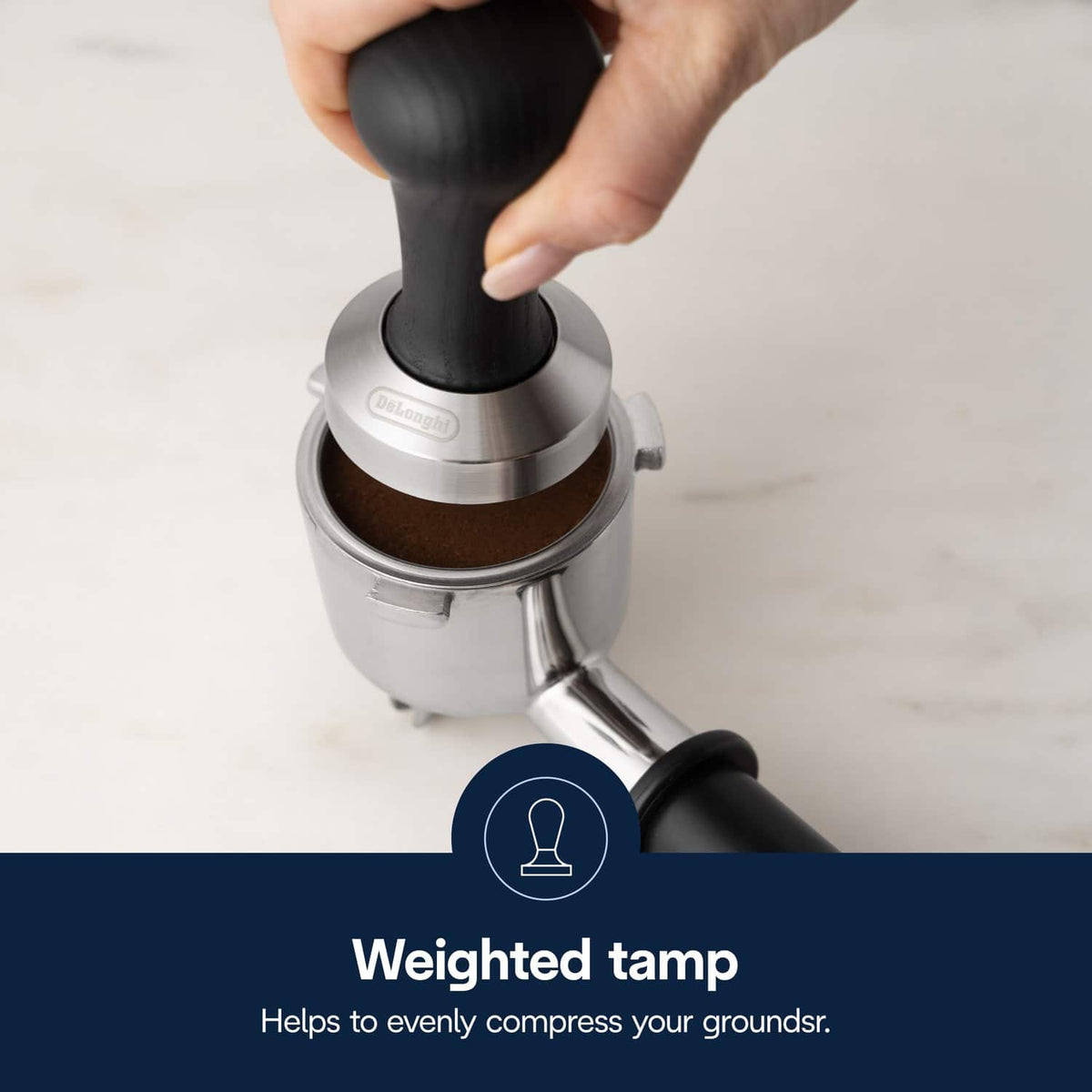 De'Longhi - 51mm Coffee Tamper - Black