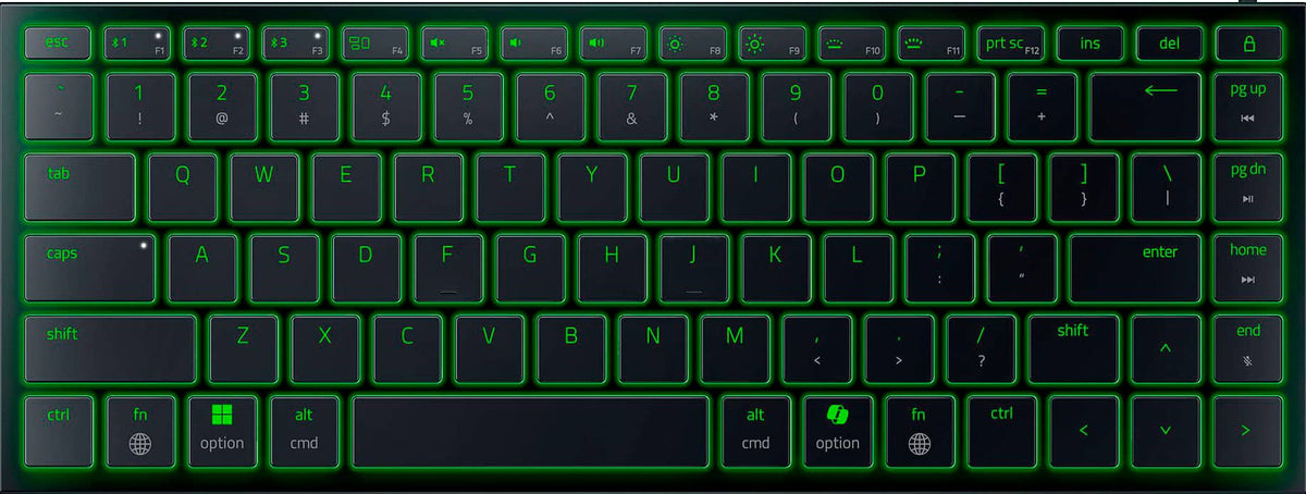 Razer - Joro Portable 75% Wireless Scissor Low-Profile Gaming Keyboard for PC and Mac with Chroma RGB Backlighting - Black