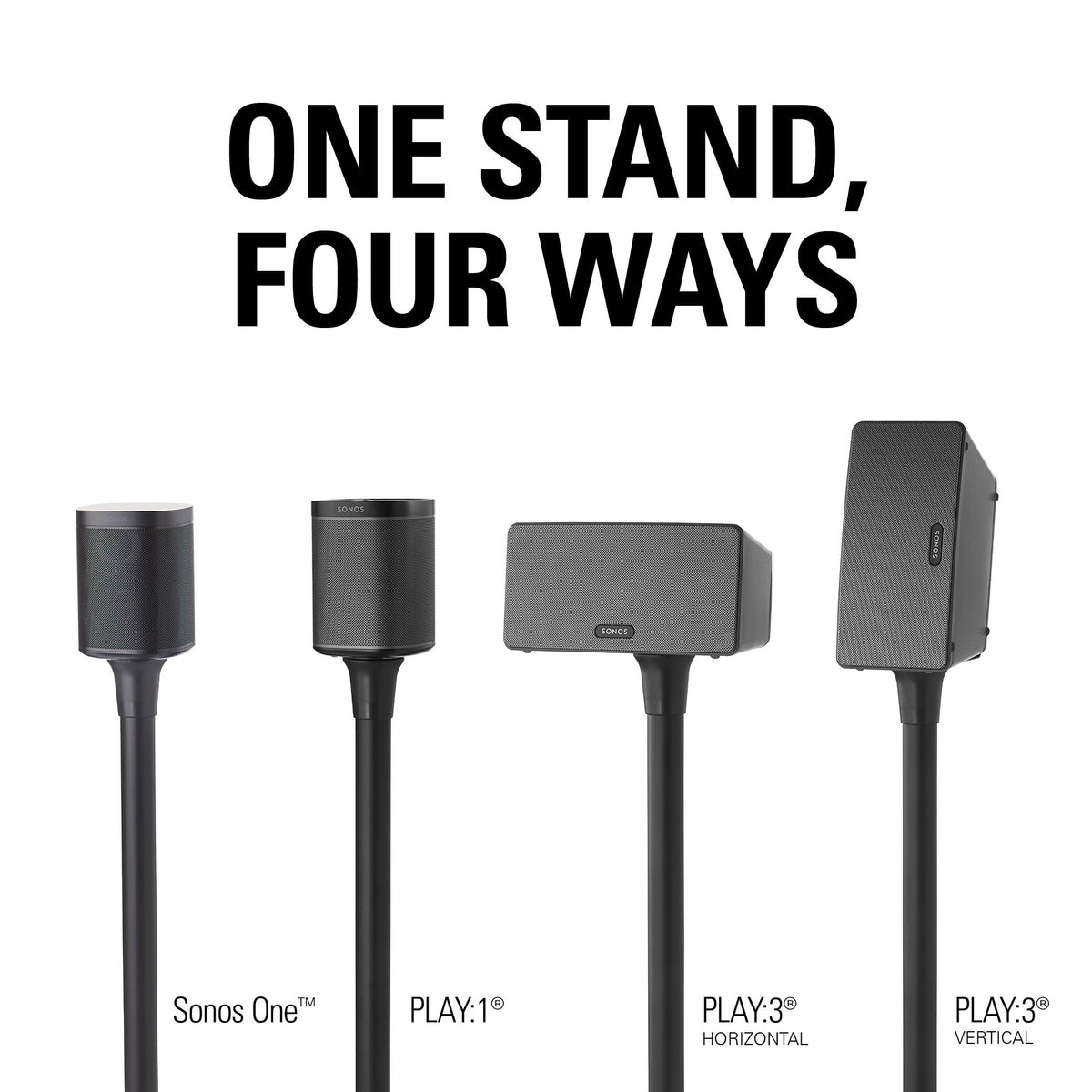 Sanus - Speaker Stand - Black