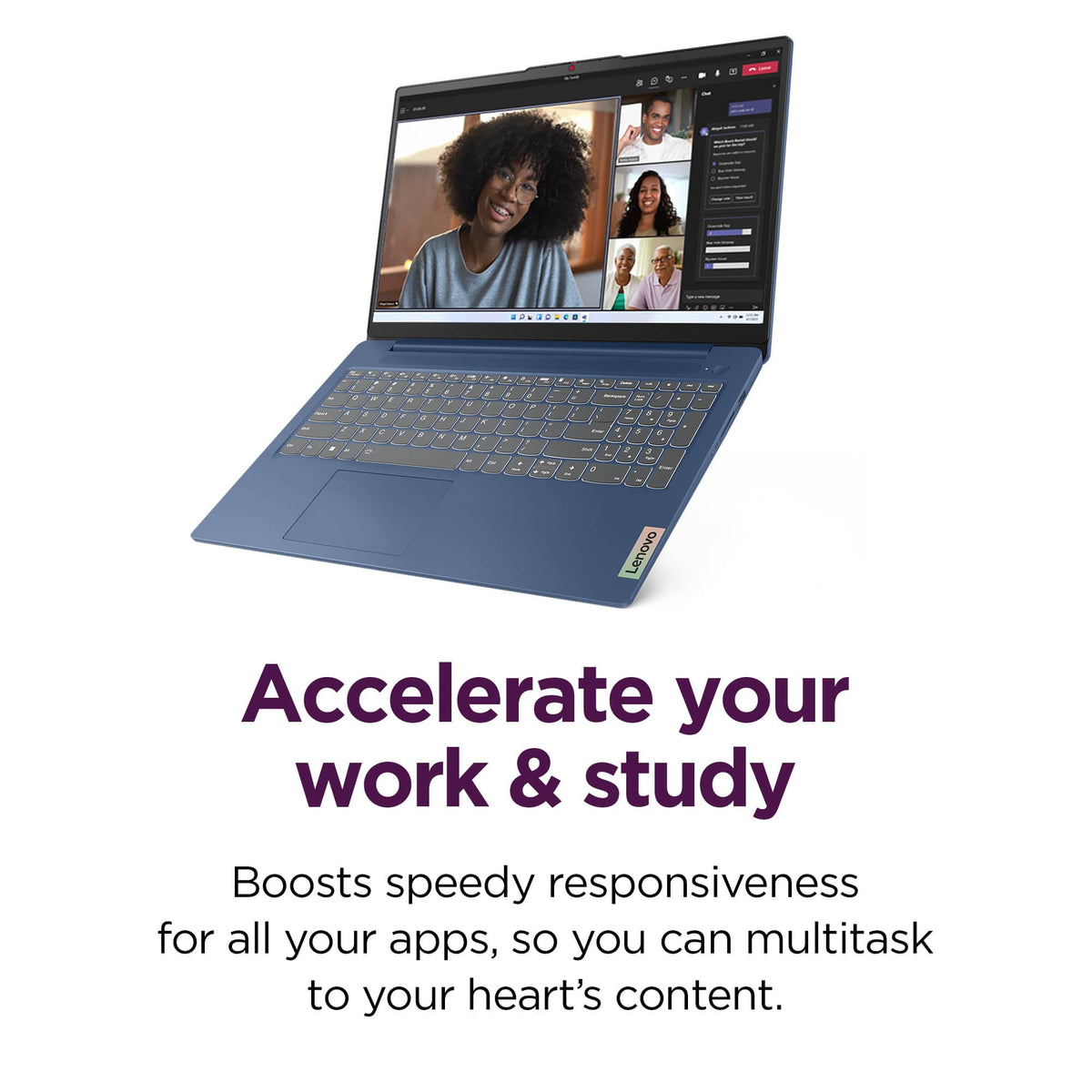 Lenovo - IdeaPad Slim 3 15.6" Full HD Laptop - AMD Ryzen 5 40 2025 - 8GB Memory- 256GB SSD - Abyss Blue