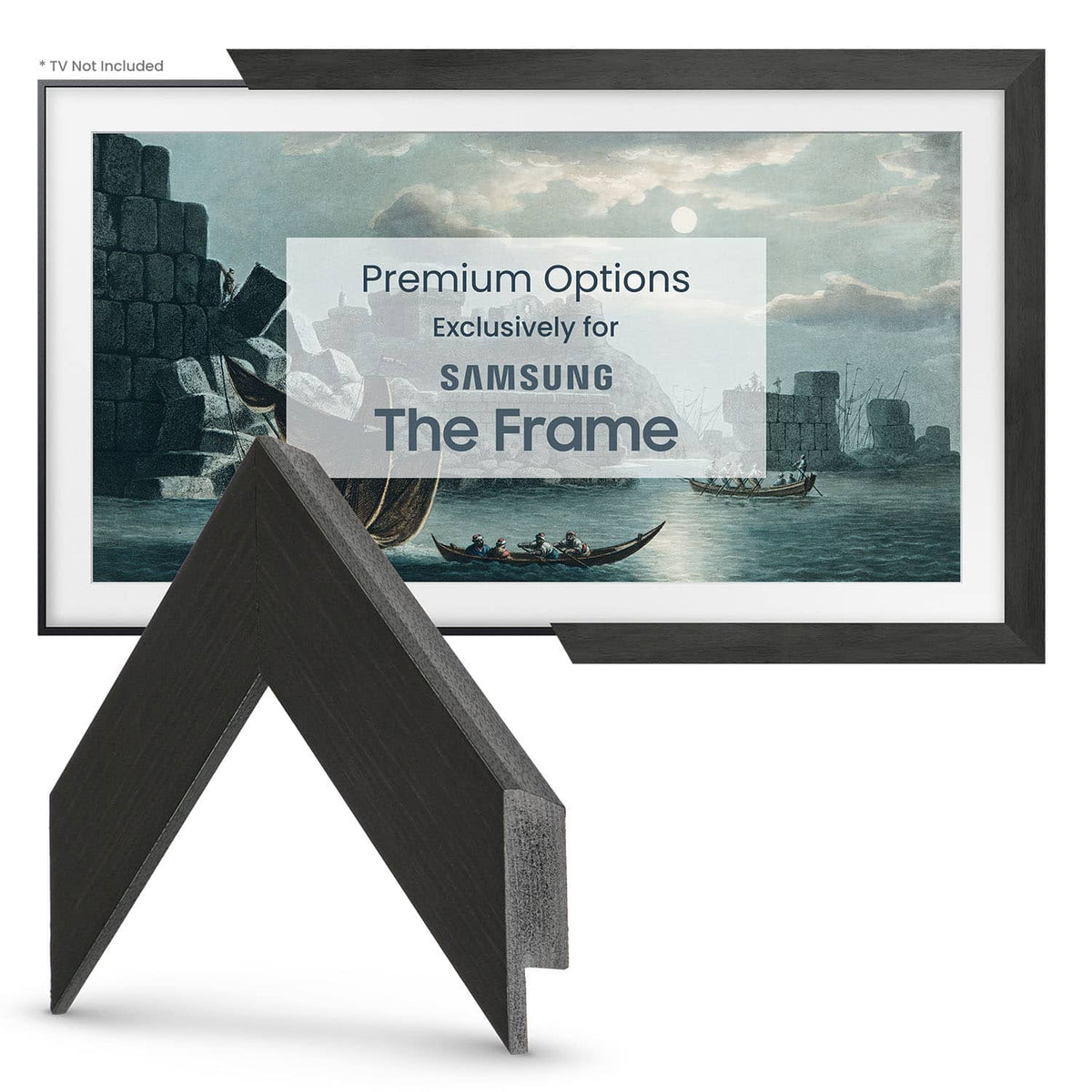 Deco TV Frames - 55" Slim Bezel for Samsung The Frame TV - Museum Espresso