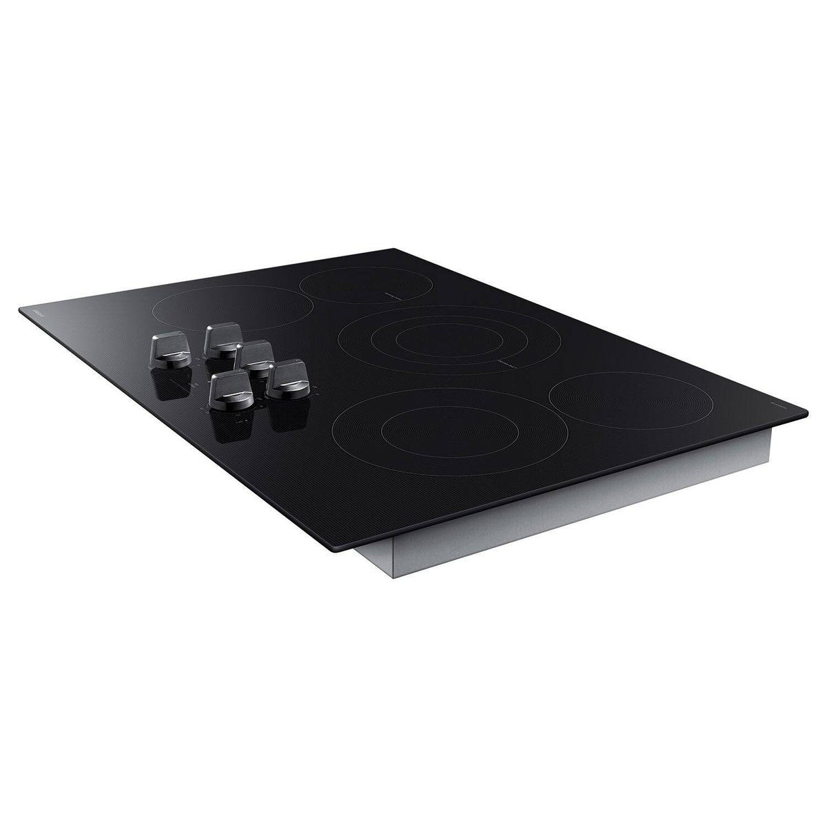 Samsung - 30" Electric Cooktop with 5 Burners and ENERGY STAR Certified Cooktop with Illuminated Knobs - Black