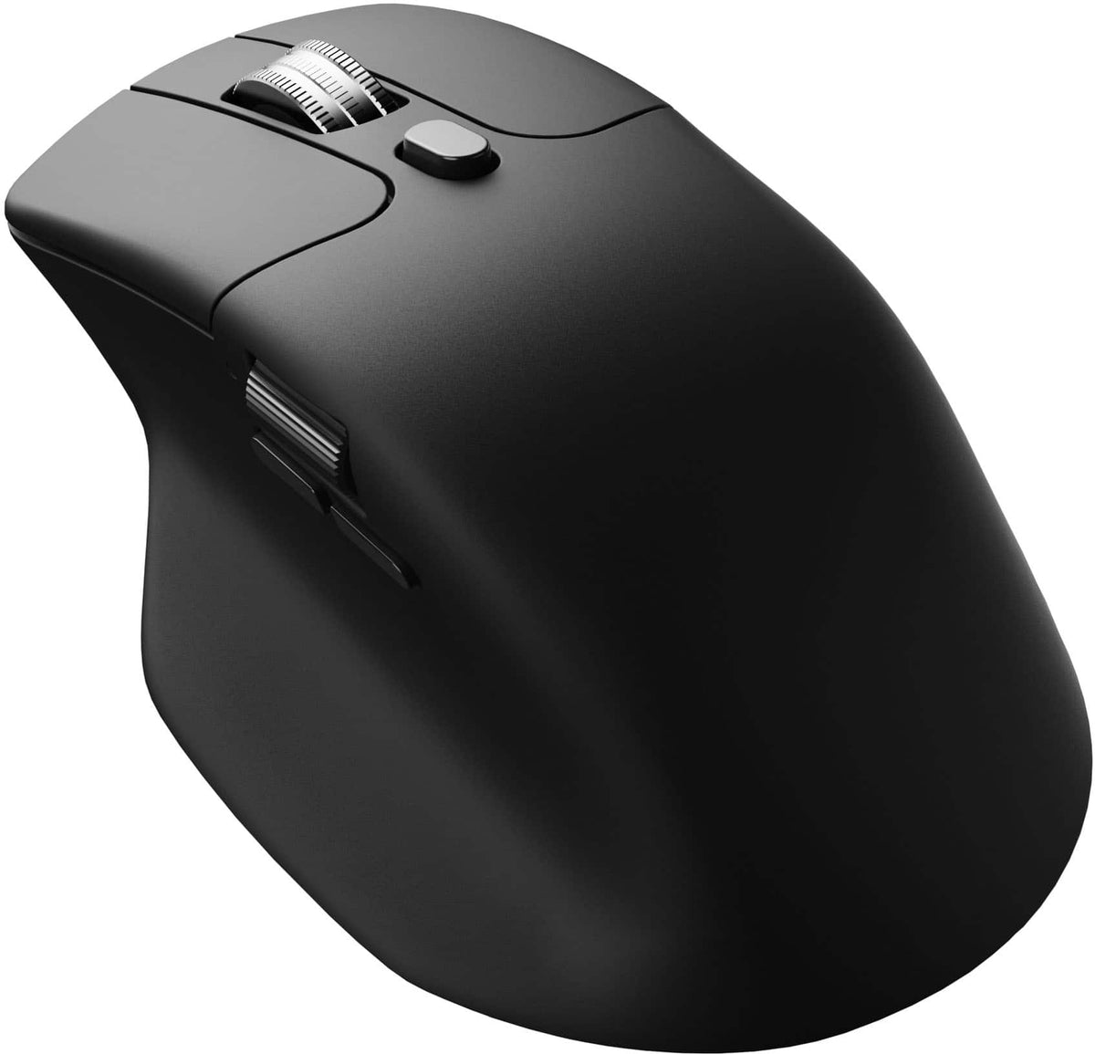 Keychron - M6 Ergonomic Wired & Wireless Laser Mouse w/ Macro Button & Fast-Scrolling Metal Wheel, For Windows PC & Mac - Wired - Black