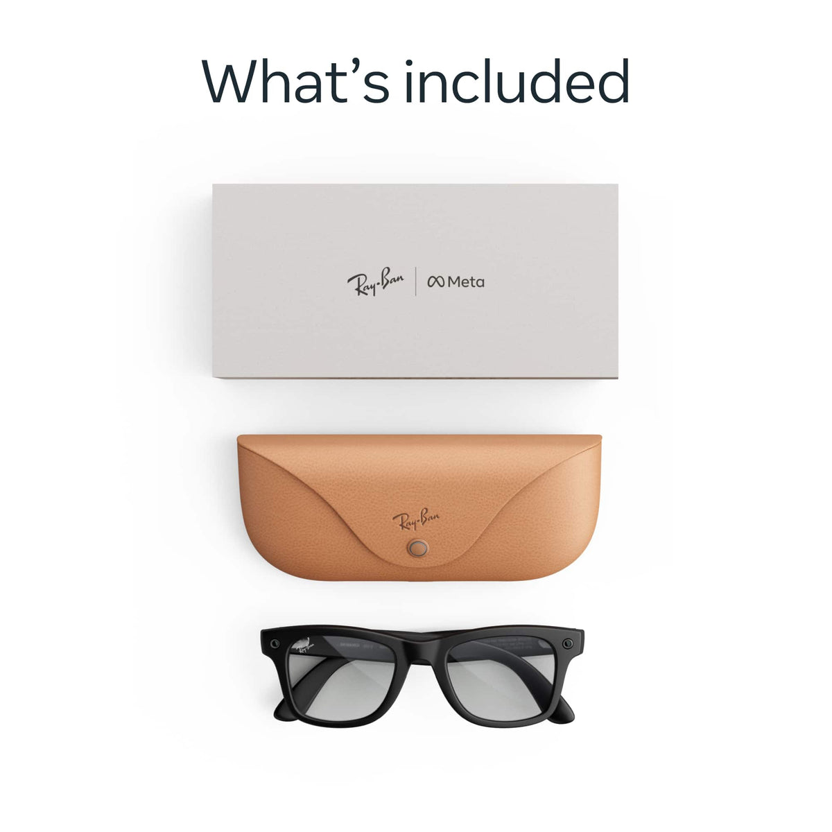 Ray-Ban Meta - (Gen 3) Wayfarer Large, AI Glasses with Camera - Clear Lenses - Matte Black