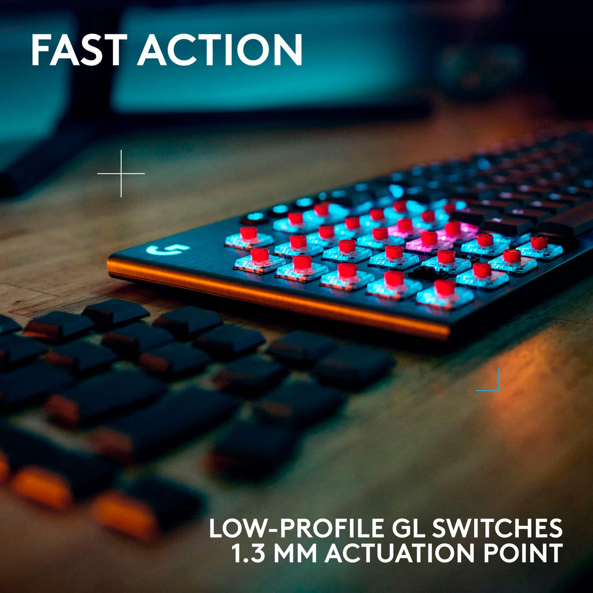 Logitech - G915 X LIGHTSPEED Full-size Wireless Mechanical GL Brown Tactile Switch Gaming Keyboard for PC/Mac with RGB Backlighting - Black