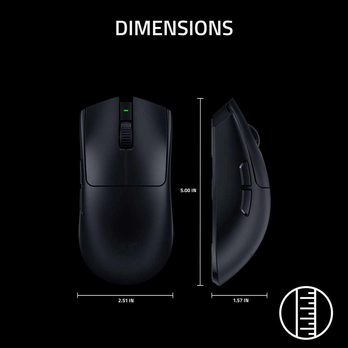 Razer - Viper V3 Pro SE - Ultra Lightweight Optical Gaming Mouse with 95 Hour Battery Life - 1k Polling Rate - Wireless - Black
