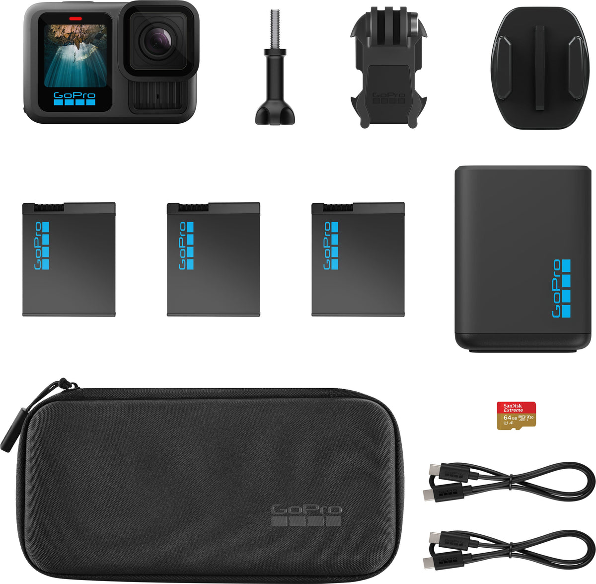 GoPro - HERO13 Black Extended Power Bundle - Black