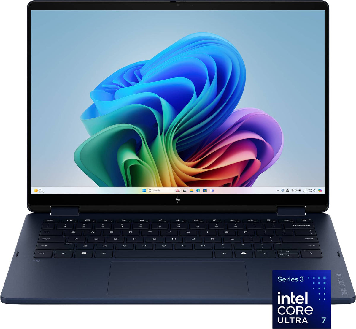 HP - OmniBook X Flip 2-in-1 14" 2K Touchscreen Laptop - Intel Core Ultra 7 (2026) - 24GB Memory - 512GB SSD - Atmospheric Blue