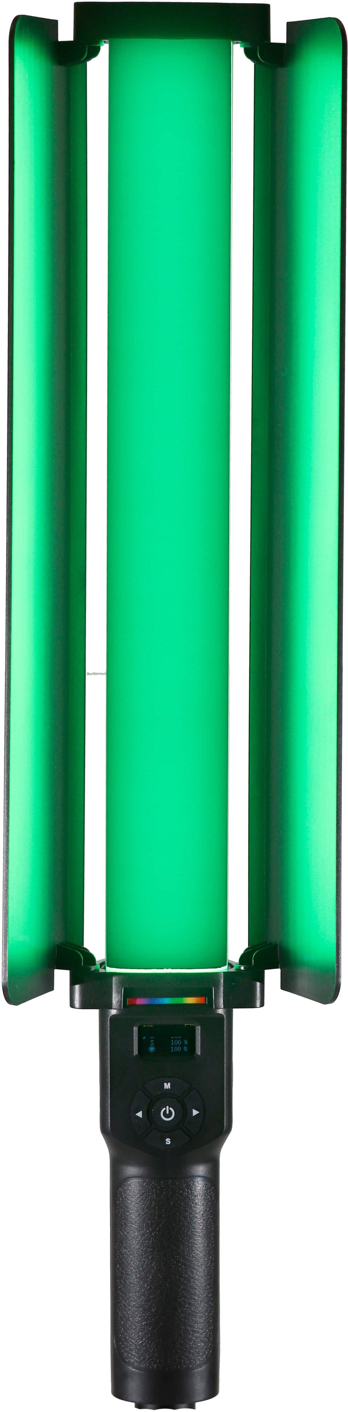 Sunpak - RGB LightStick PRO with Built-in Battery and Barndoors - Black