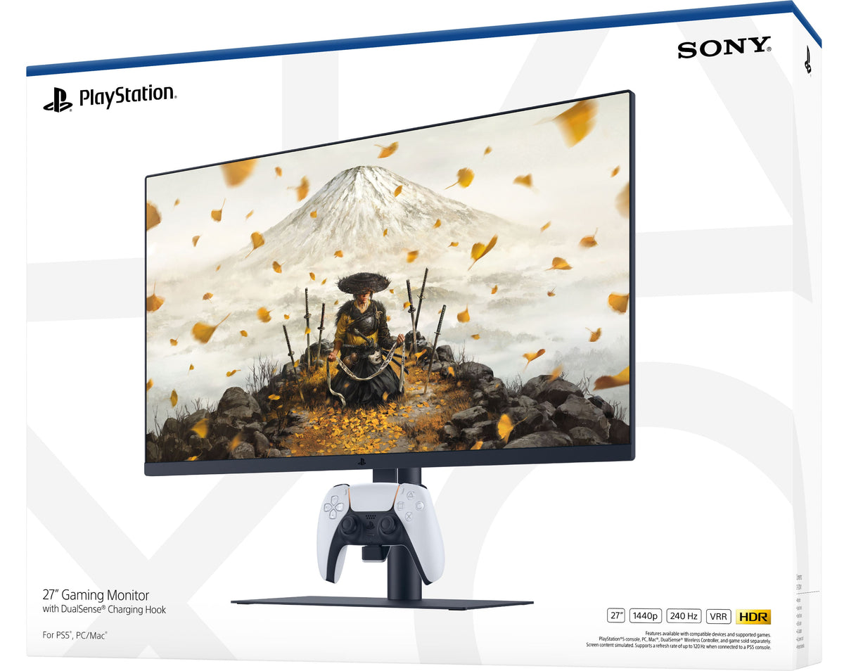 Sony Interactive Entertainment - PlayStation 27" Gaming Monitor with DualSense Charging Hook QHD - Black