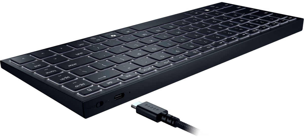 Razer - Joro Portable 75% Wireless Scissor Low-Profile Gaming Keyboard for PC and Mac with Chroma RGB Backlighting - Black