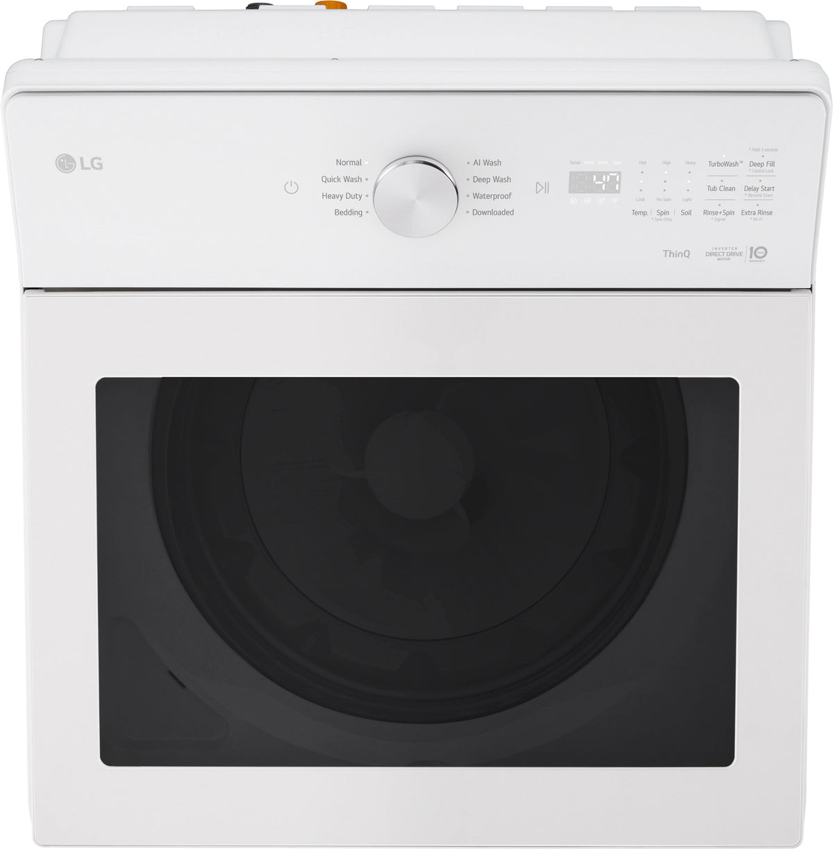 LG - 4.8 Cu. Ft. High-Efficiency Smart Top Load Washer with EasyUnload - Alpine White