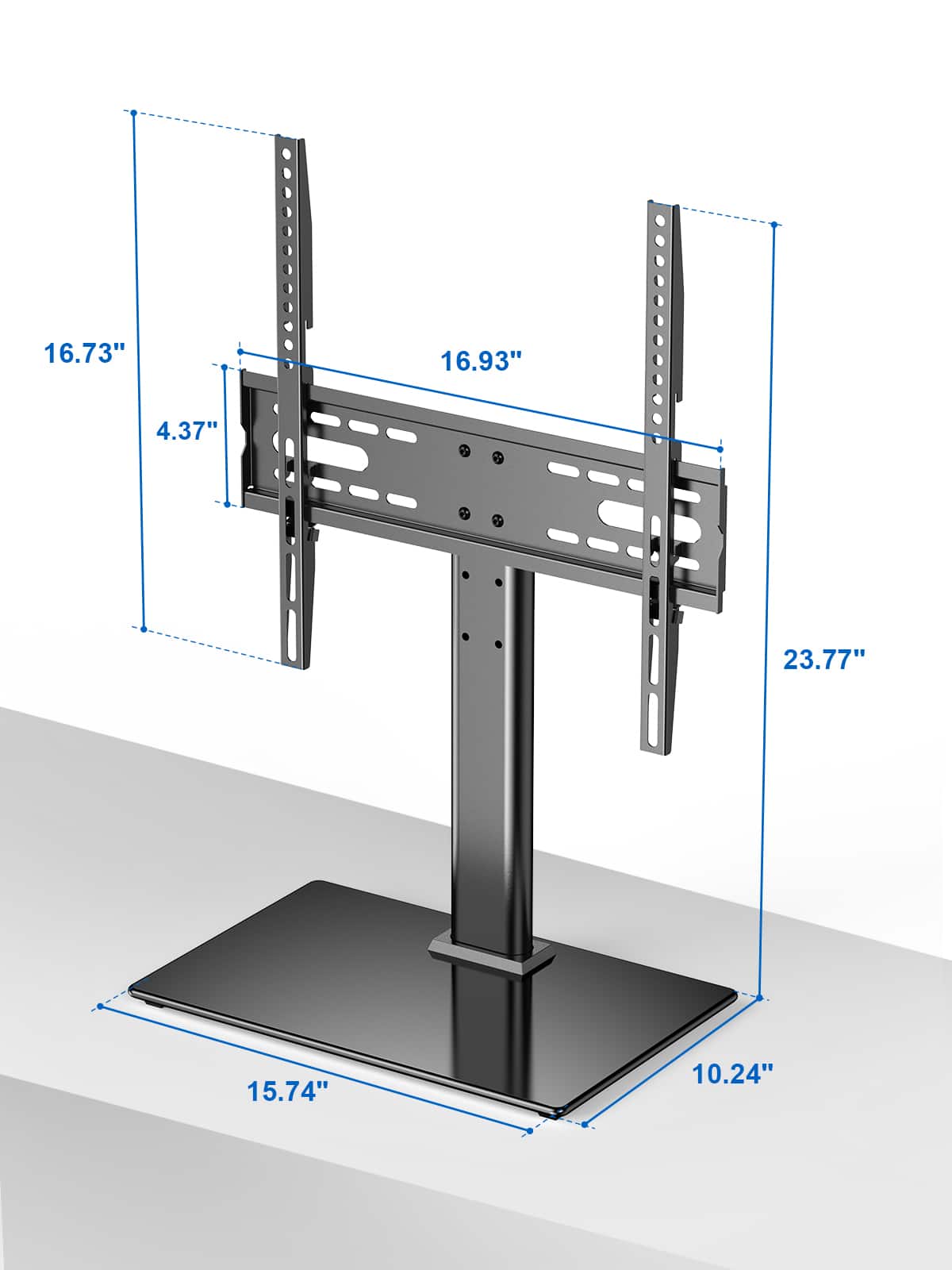 ErgoAV - Tabletop TV Stand for 40" to 55" TVs - Black