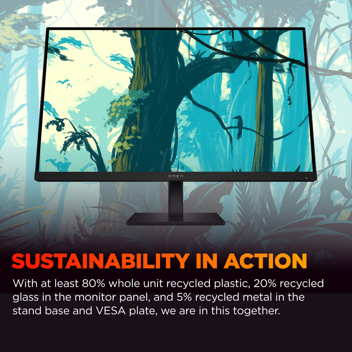 HP OMEN - 27" IPS QHD 280Hz FreeSync Premium and G-SYNC Compatible Gaming Monitor with Adjustable Height (DisplayPort, HDMI) - Black