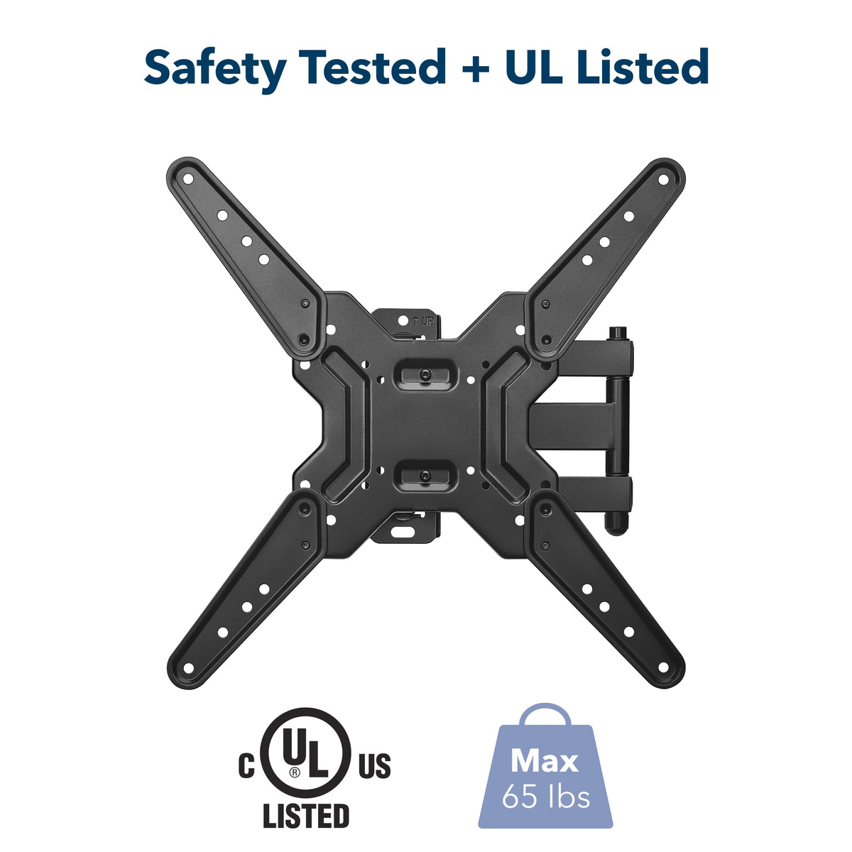 Insignia™ - Full-Motion TV Wall Mount for Most 19–55" TVs, Up to 65 lbs. — Extends 16" - Black