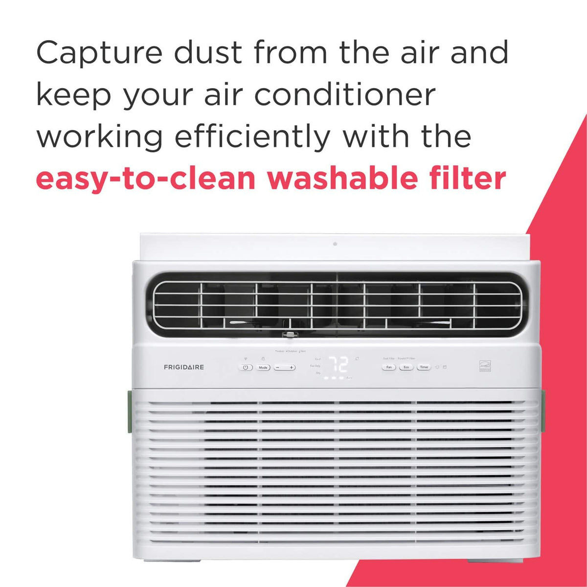 Frigidaire - 12,000 BTU 550 Sq. Ft. Smart Inverter Window Air Conditioner with Remote - White