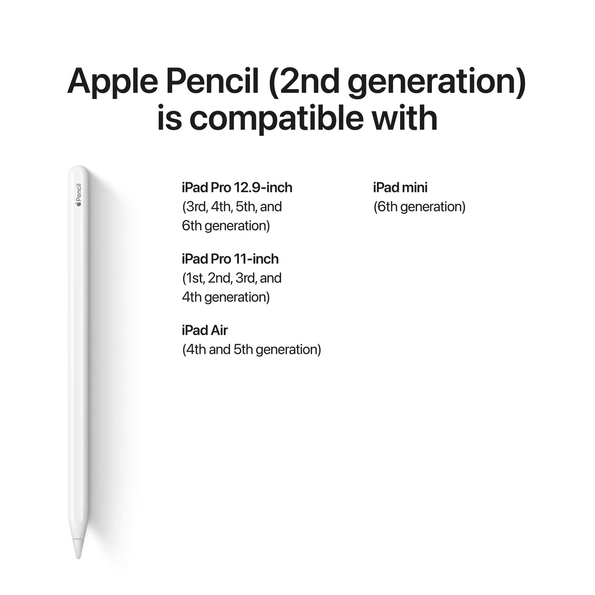 Apple - Geek Squad Certified Refurbished Pencil (2nd Generation) - White